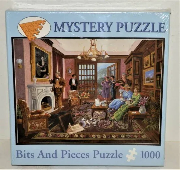 Bits and Pieces - 500 Piece Jigsaw Puzzle for Adults 18" x 24" - Murder at Bedford Manor - 500 pc Solve The Murder Mystery Jigsaw by Artist Gene Dieckhoner