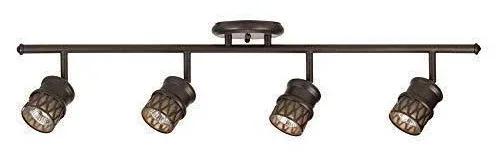 Globe Electric 4-Light Halogen Track Lighting Oil-Rubbed Bronze 59063