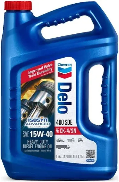 Delo 400 XLE SB Synthetic Blend SAE 15W-40 Heavy-Duty Diesel Motor Oil 1 Gallon