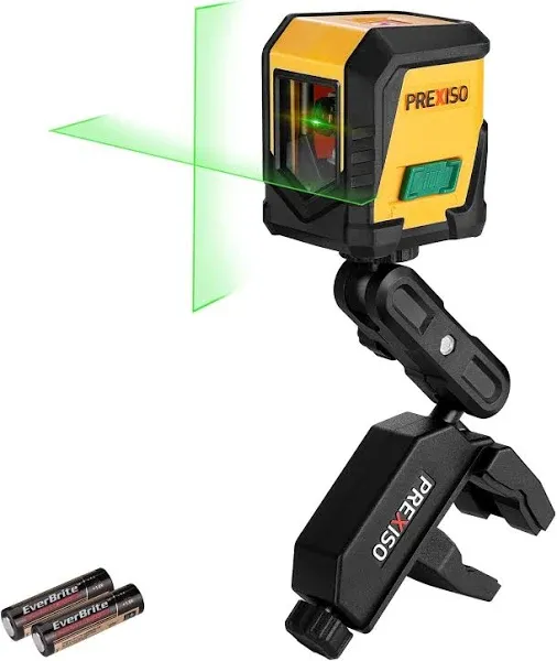 65FT Laser Level Self Leveling Cross-Line Laser Green Beam with Mount Clamp