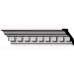 Ekena Millwork 2 3/4"H x 2 3/4"P x 3 7/8"F x 94 1/2"L Dentil Crown Moulding