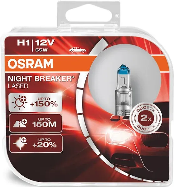 OPEN BOX H1 OSRAM Night Breaker Laser Halogen Headlight Bulbs | MC263