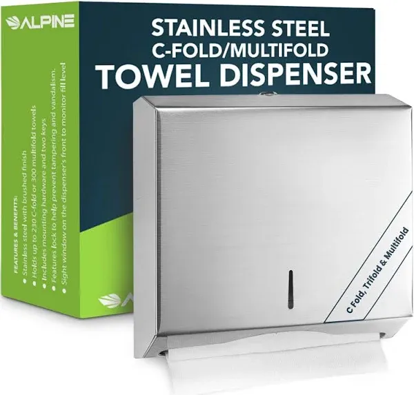 Alpine C-Fold/Multifold Paper Towel Dispenser