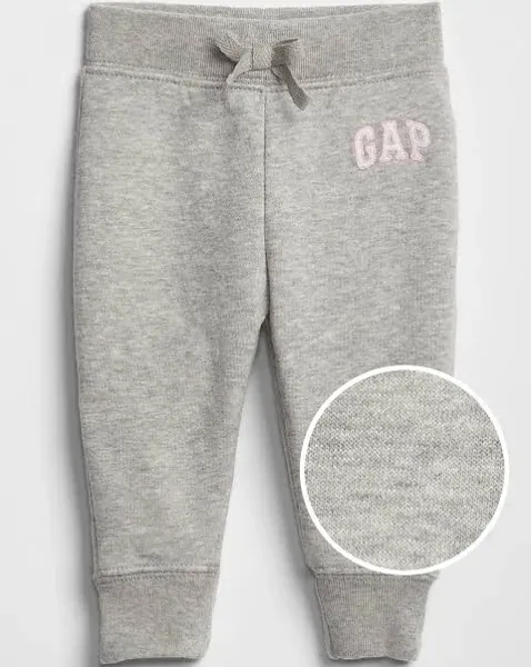 GAP Baby Girls' Logo Pull-on Jogger Sweatpants