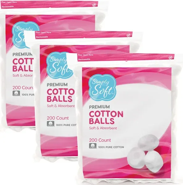 Medline Simply Soft NonSterile Jumbo Cotton Balls