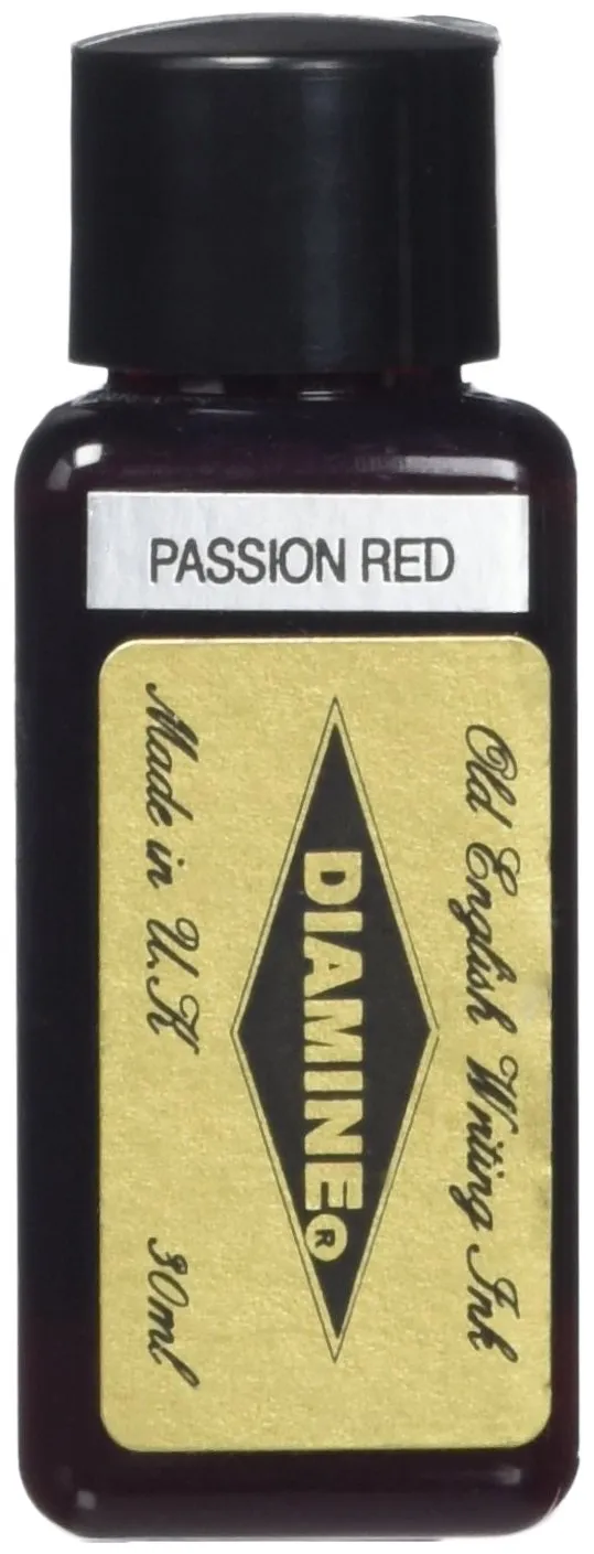 Diamine Bottle Ink, Passion Red, 236, 1.0 fl oz (30 ml)