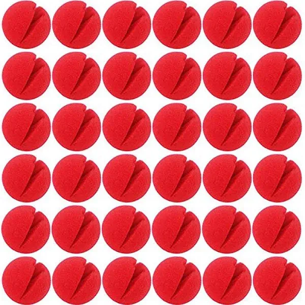 35PCS 2&#034;x2&#034; Red Circus Clown Nose Bulk for Party Halloween Costume Supplies Chri