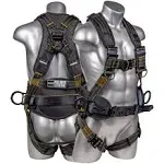 Palmer Safety Fall Protection Construction Safety Harness - QCB Chest and Legs - Aluminum D-Rings - Oil and Dust Resistant