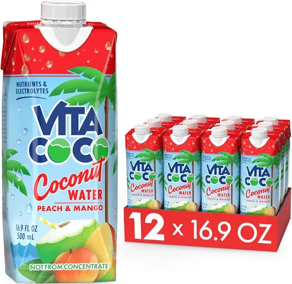 Vita Coco Peach & Mango Coconut Water (16.9 fl oz)