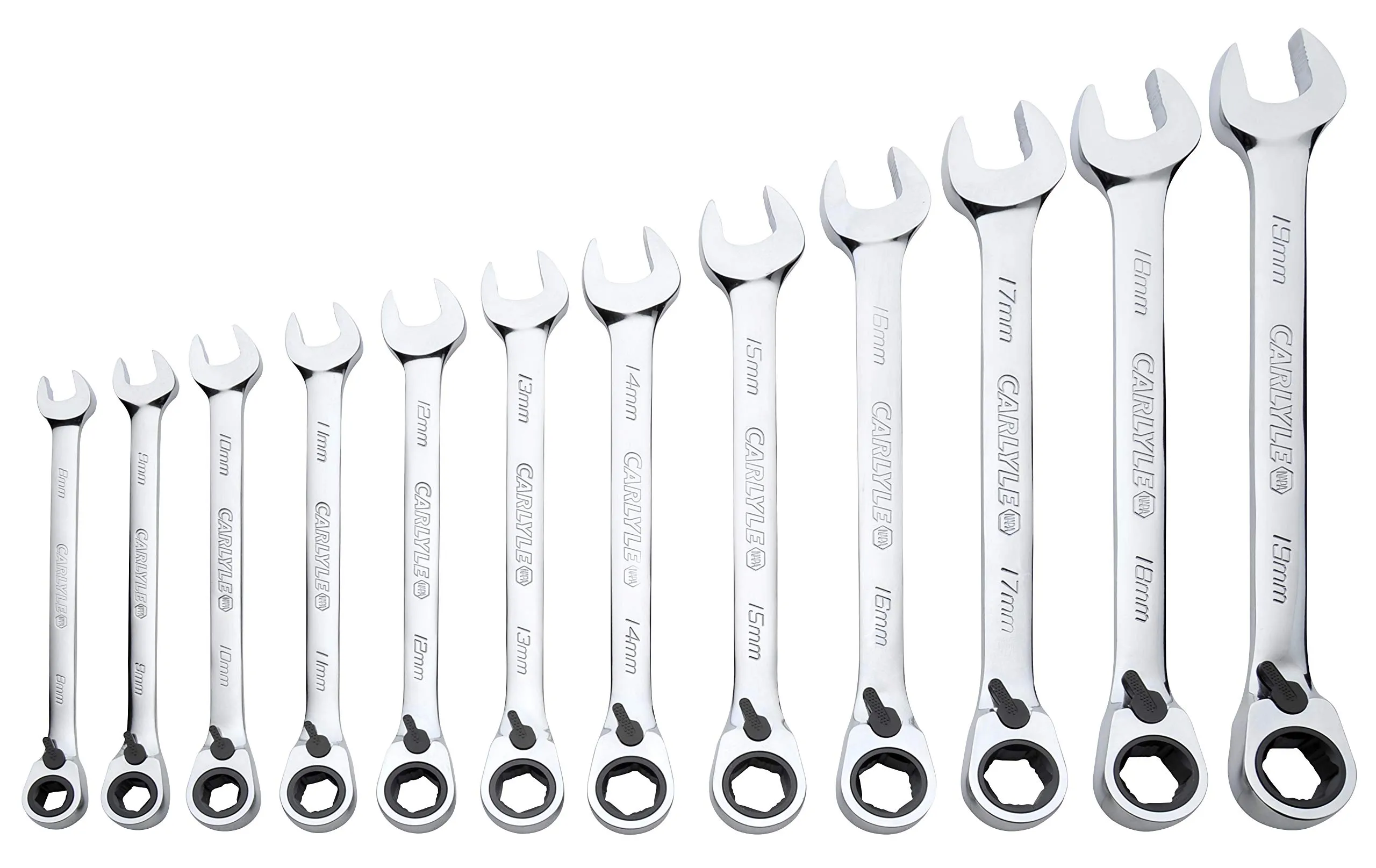 Carlyle 12 Piece Reversible Ratcheting Wrench Set