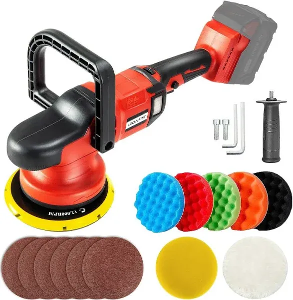 IRONFIST Cordless Orbital Polisher for Milwaukee M18 Battery, Car Polishing W...