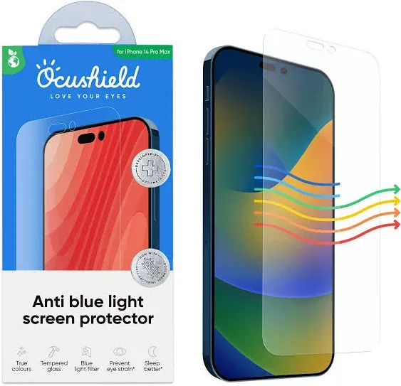 Ocushield Anti Blue Light Tempered Glass Screen Protector for iPhone