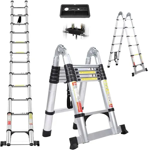 Dajianglx 12.5ft A Frame Telescoping Ladder