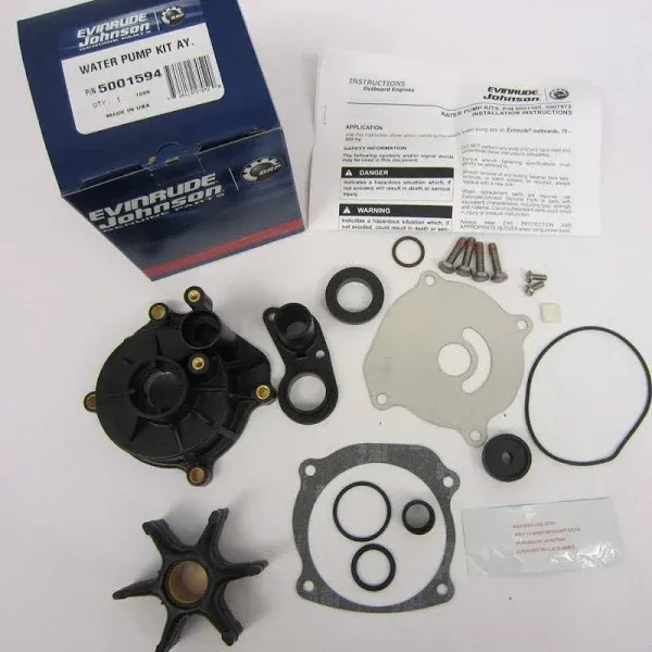 Water Pump Impeller Repair / Rebuild Kit for Johnson Evinrude 5001594 90-200 hp