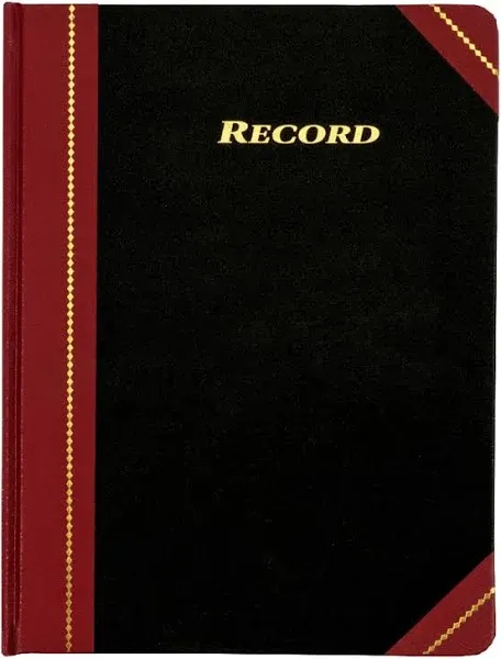  Record Ledger, 8.25 x 10.75 Inches, 5 Squares per Inch, 300 Tinted Pages, 