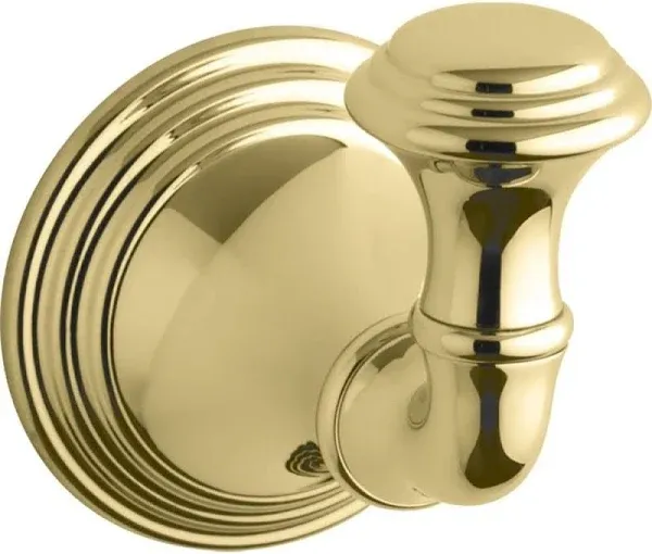 Kohler 580225 K-10555-PB Devonshire Robe Hook, Vibrant Polished Brass