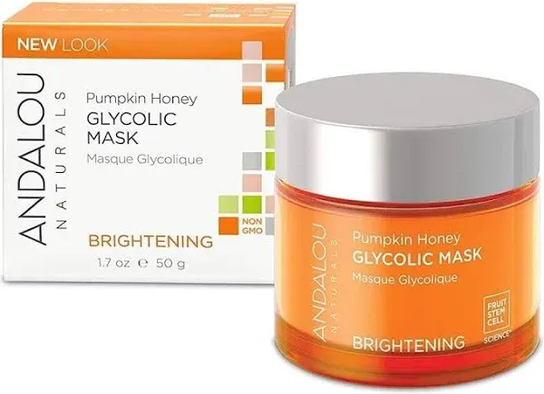  Andalou Naturals Pumpkin Honey Glycolic Mask, Brightening 1.7 Oz  NIB