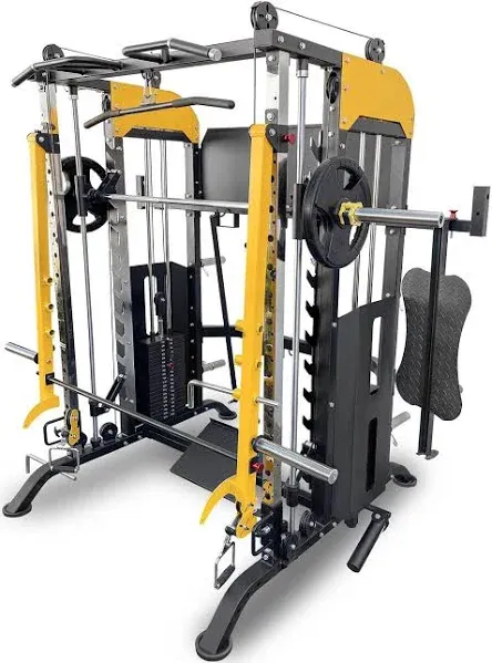 French Fitness FSR90 Functional Trainer Smith &amp; Squat Rack Machine (New)