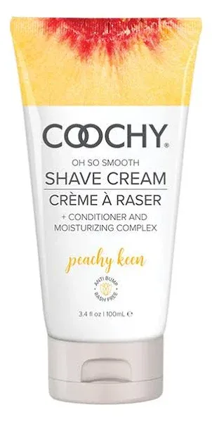 Coochy Intimate Shaving Cream | Shave Conditioner & Moisturizer for Face & Body | Ideal for Sensitive Skin Care, Anti-Bump | Peachy Keen, 32 oz