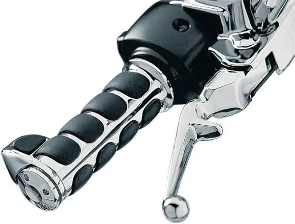 Kuryakyn Premium ISO Grip With Throttle Boss Dual Cable Chrome