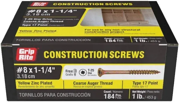 Grip-Rite Construction Wood Screws