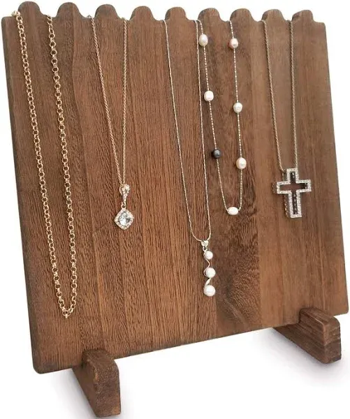 Wooden Plank Necklace Jewelry Display Stand