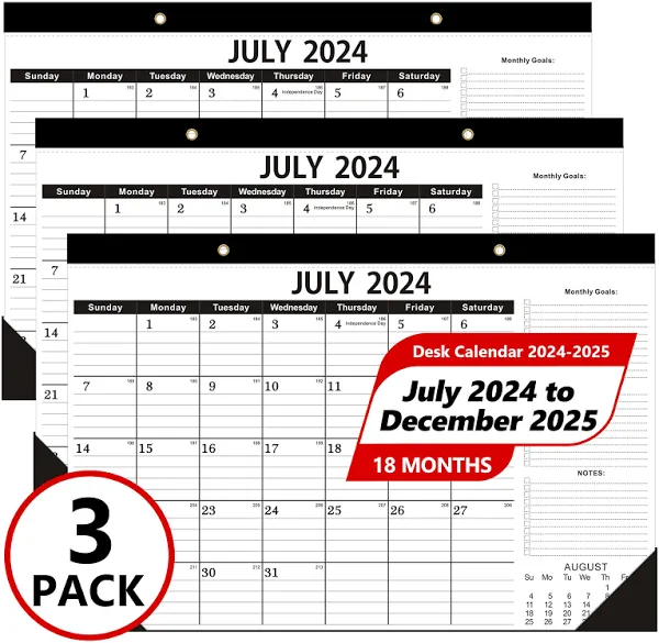 Desk Calendar 2024-2025