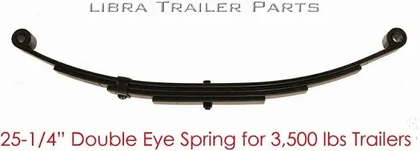 Trailer Leaf Spring LIB-401-DE Double Eye 4Leaf 1750Lb Rating For 3500lbs Axle