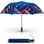 Weatherman Accessories | Nwt Weatherman Folds of Honor USA Collapsible 40” Umbrella Windproof Patriotic | Color: Blue/Red | Size: Os | Pm-75058943's