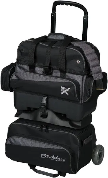 KR Strikeforce Konvoy 4 Ball Roller Bag Red/Smoke