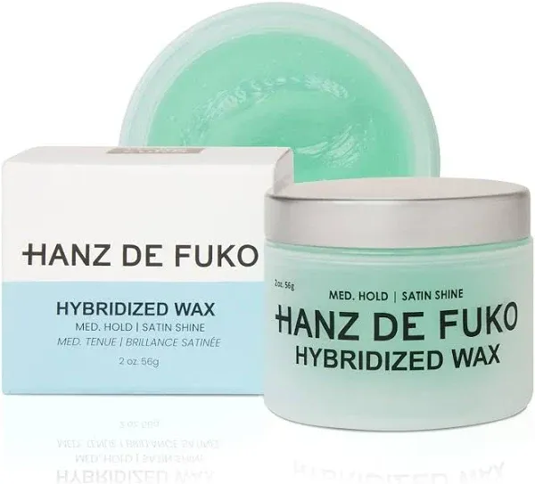 Hanz de Fuko Hybridized Wax – Premium Men’s Styling Wax – Medium Hold, Satin Shine – Paraben Free – Certified Organic Ingredients - 56g