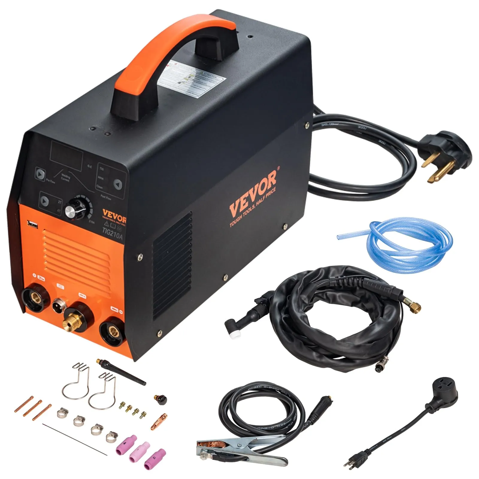 VEVOR TIG Welder 210Amp 3 in 1 110/220V Dual Voltage HF TIG/Stick/Clean Welding Machine w