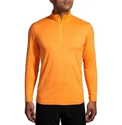 Brooks | Dash Half-Zip 2.0 Long-Sleeve | Men's | Heather Orange Pop