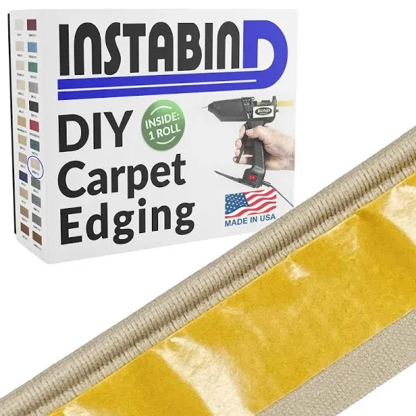 Carpet Binding by Instabind - Regular Style, Carpet Edge Binding, Rug Binding for Edges, Ideal for Area Rugs, Durable Hold, DIY Carpet Binding, Carpet