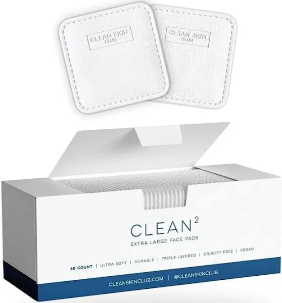 Clean Skin Club Clean² Pads 2.0 NEW &amp; IMPROVED EDGES 60 Count