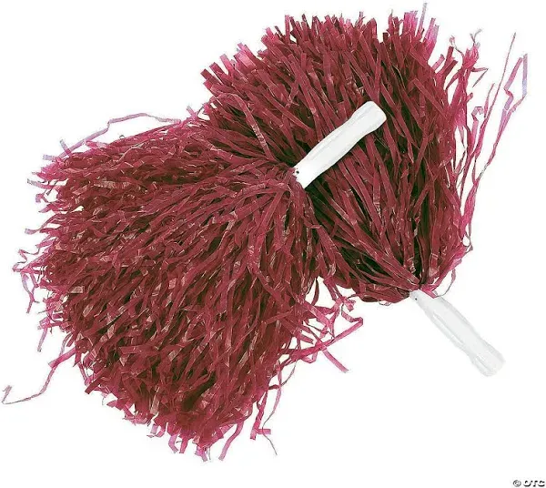 Fun Express Burgundy Team Spirit Cheer Pom-Poms