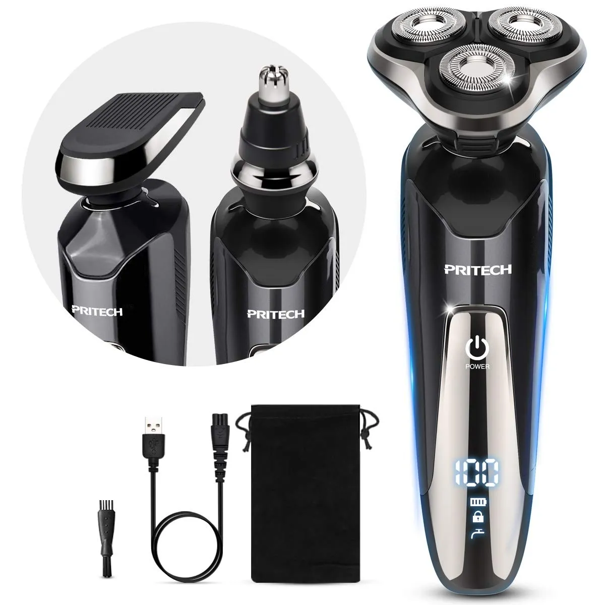 Pritech Manli Shaver Usb Rotary Rechargeable Electric Shaver Waterproof Triple Blade Shavers For Man Male Face Usb Charging 5w - Buy Men Male Shaving Machine One Blade Electric Shaver Razor Trimmer Set Razor Beard Nose Hair Trimmer,Electric Shaver For Men,4 In 1 Shaver For Men Electric Beard Shaver Electric Rechargeable Trimmer Shaver Usb Groomer Facial Hair Remover Product on Alibaba.com