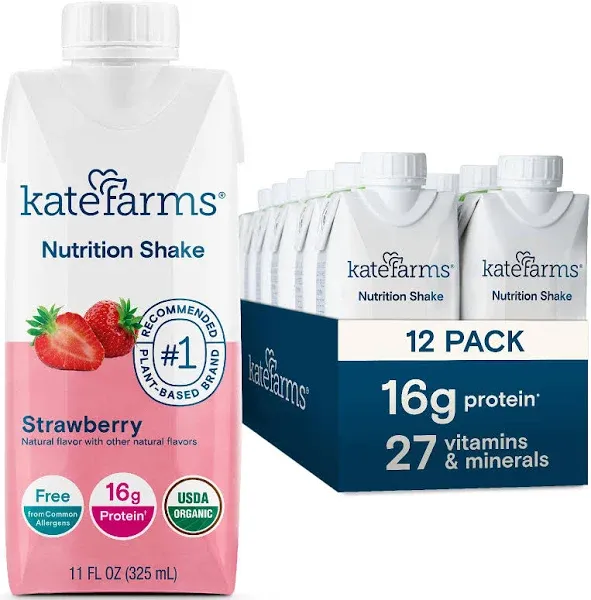 Kate Farms Nutrition Shake Strawberry Oral Supplement