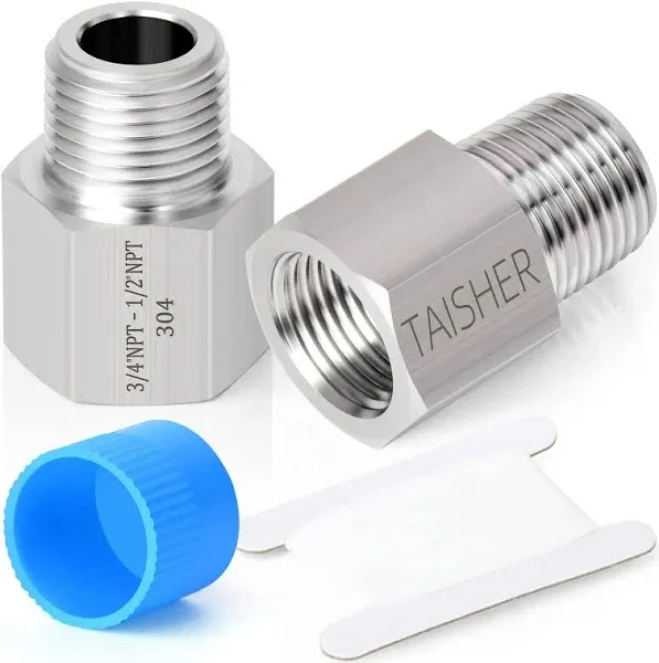 TAISHER 2PCS Forging of 304 Stainless Steel Fitting Reducer Adapter