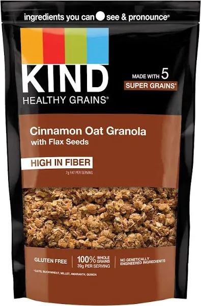 Kind Healthy Grains Cinnamon Oat Clusters with Flax Seeds Granola