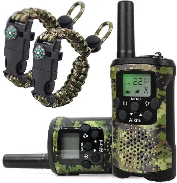 Aikmi Green Camo Walkie Talkies For Kids Outdoor Camping 