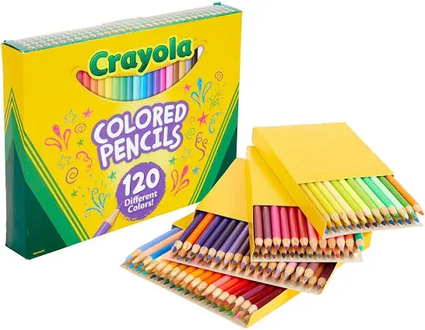 Crayola Colored Pencils Set (120Ct), Coloring Book Pencils, Bulk Colored Pencils