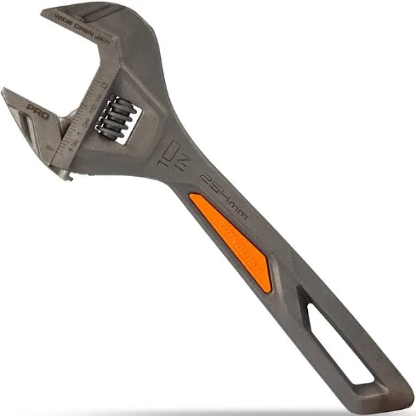 10 Inch Length Adjustable Wrench with 1-1/2 Inch Wide-Open Jaw Capacity (3175)