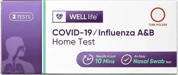 Well Life Influenza A & B / COVID-19 Rapid Home Test