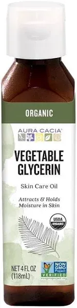 Aura Cacia Organic Skin Care Oil, Vegetable Glycerin, 4 Fluid Ounce