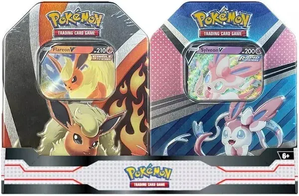 Pokemon Pokémon Trading Card Game Flareon and Sylveon Tin Bundle