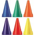 Champion Hi Visibility Plastic Cone Set, Vinyl, Assorted Colors - 6 count