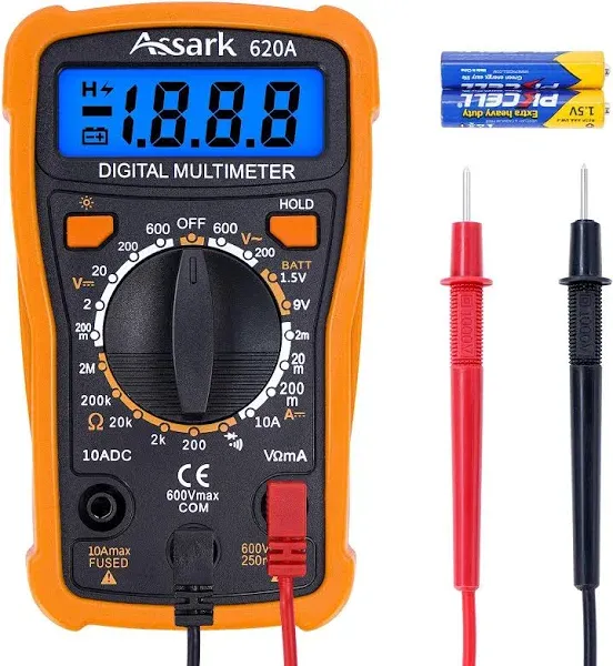 Digital Multimeter Voltage Tester Assark 2000 Counts Multimeter Measure AC DC Voltage DC Current