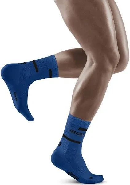 CEP The Run Compression Mid Cut Socks 4.0, Men, XL / Blue/Black