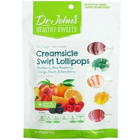 Dr. John’s Sugar Free Candy, Healthy Lollipops with Zero Sugar, Low Calorie S...